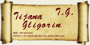 Tijana Gligorin vizit kartica